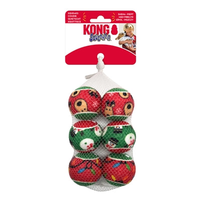 Kong Holiday Squeakair Bal Assorti