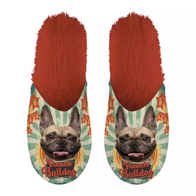 Merkloos Pantoffel French Bulldog Franse Bulldog Oranje