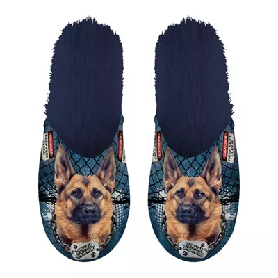 Doggies United German Shepherd Slipper Dark Blue
