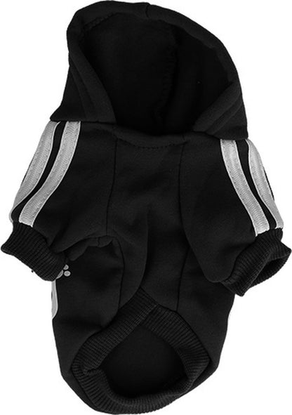 Dog sweater with hood Adidog black