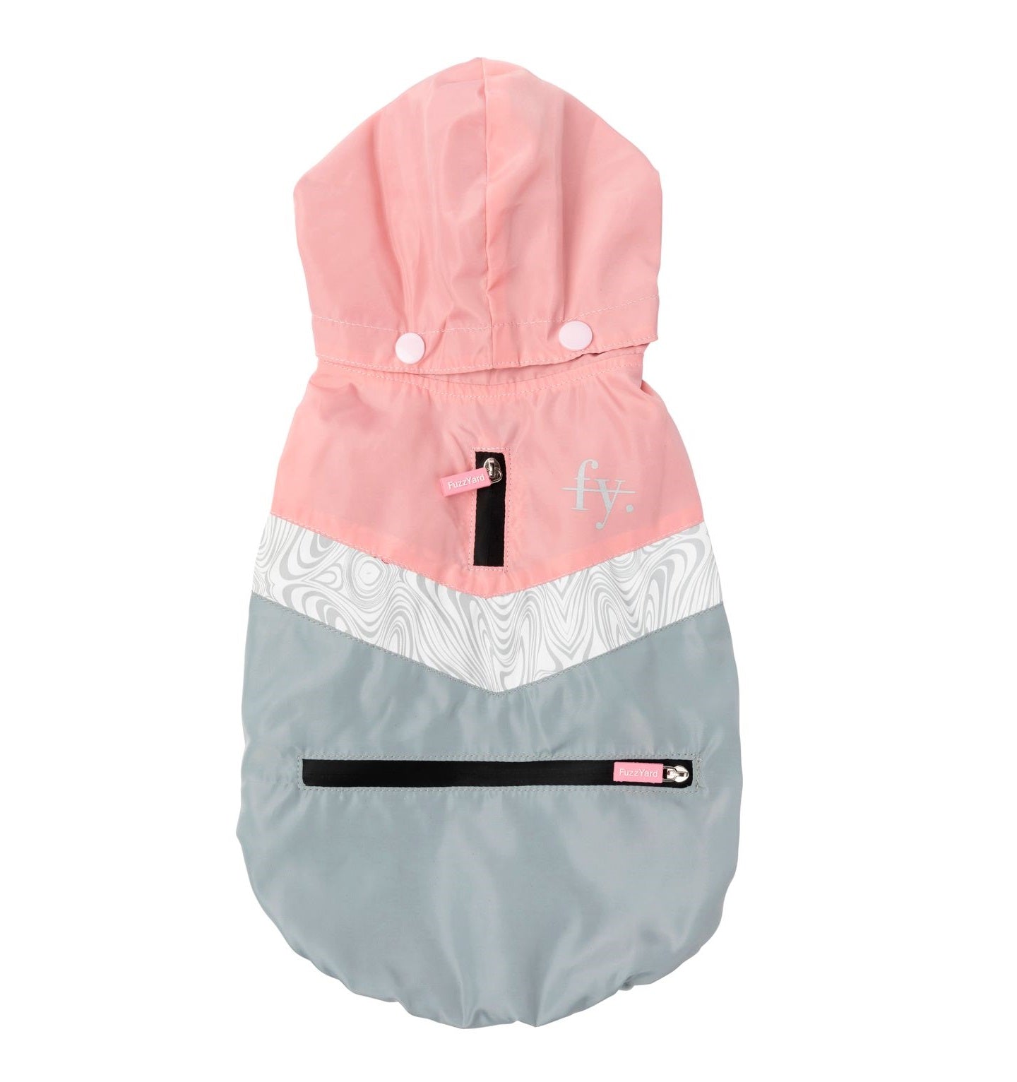 FuzzYard The Seattle Raincoat &amp; Windbreaker gray and pink