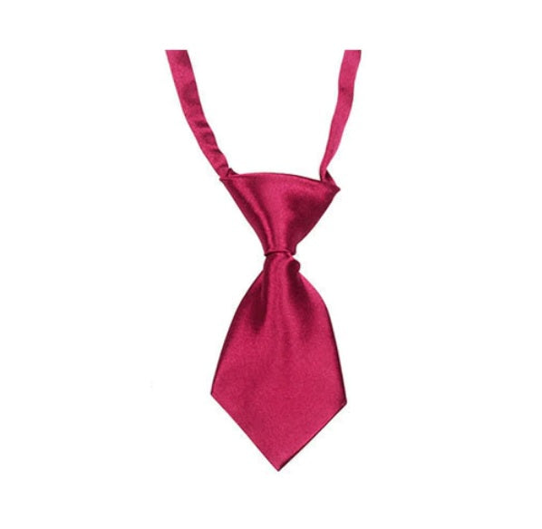 Small Dog Tie - Bordeaux Red