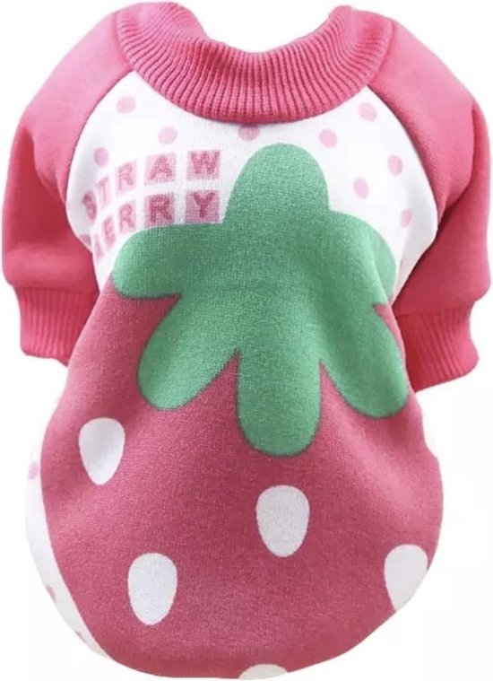 Dog sweater strawberry