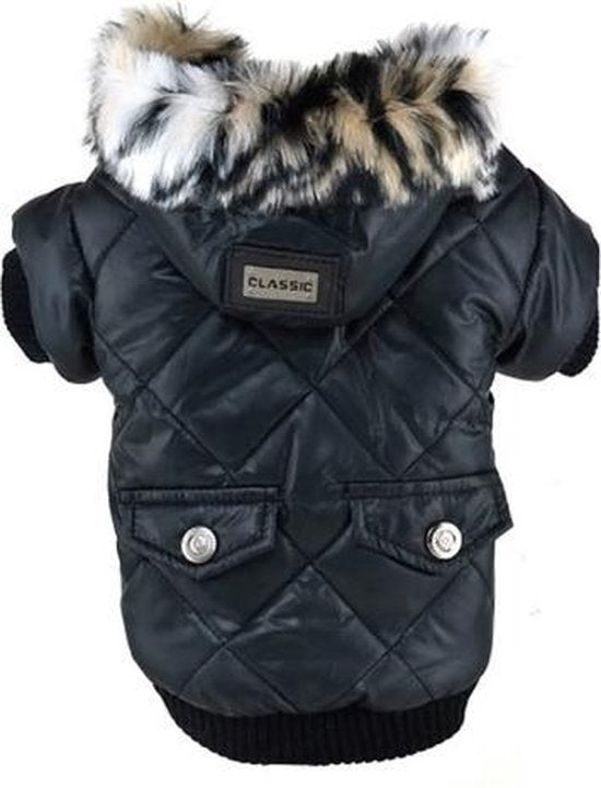 Dog coat winter black